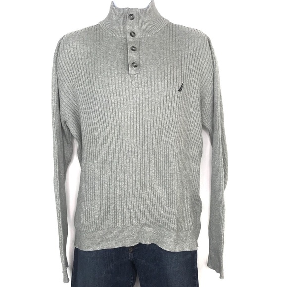 Nautica Other - Nautica 4 Button + 1/4 Zip Knitted Cotton Sweater
